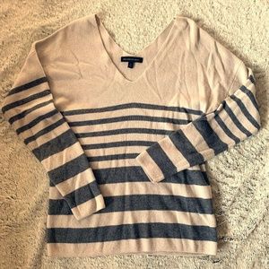 Banana Republic Striped V Neck Sweater